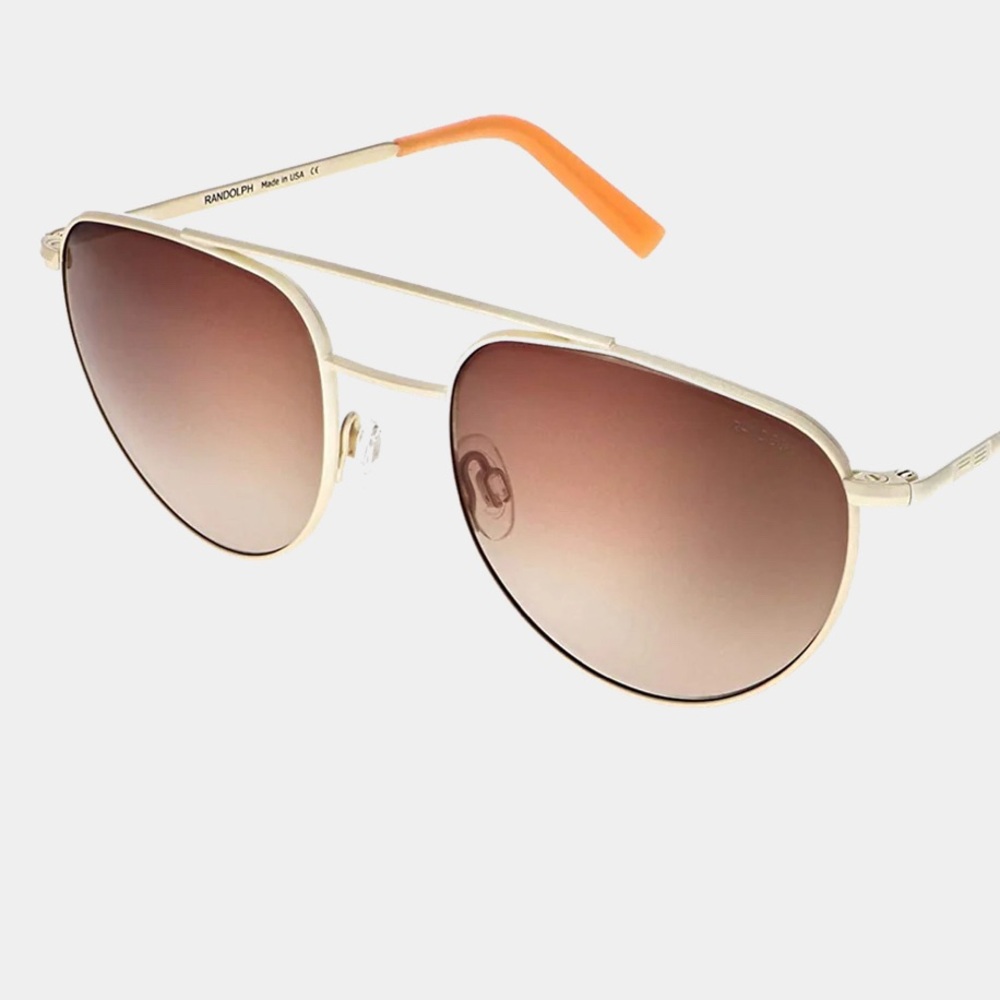Randolph Noyes 22K Champagne Gold, Skyforce Air Cape Sand Sunglasses
